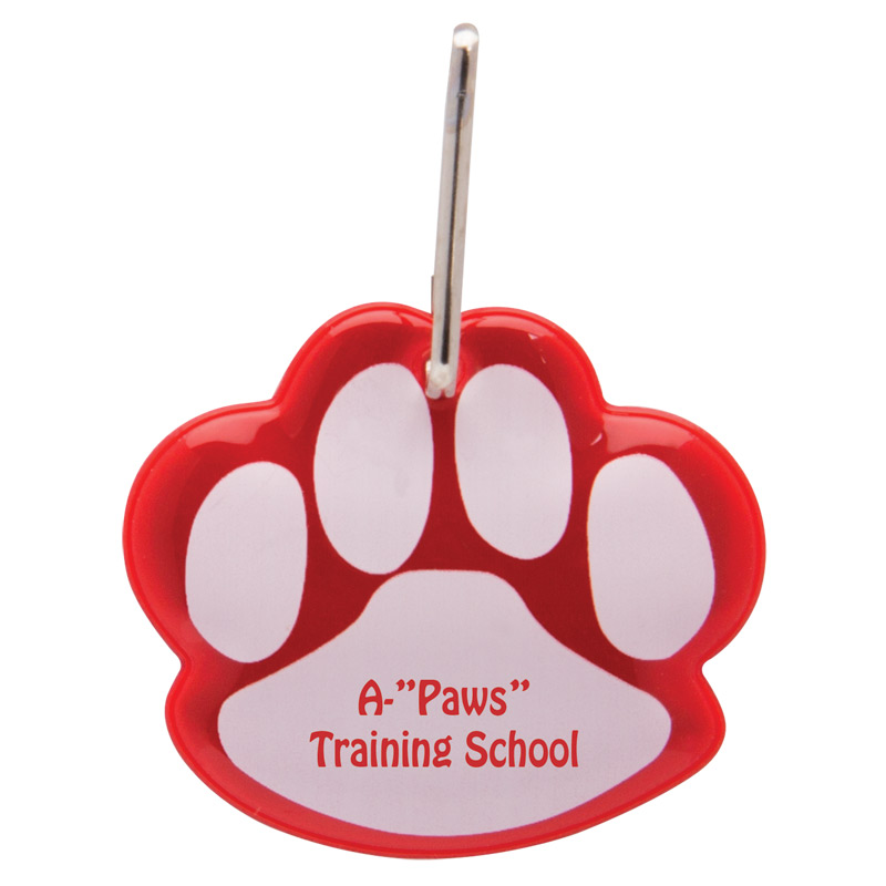 Paw Shaped Reflective Collar Tag