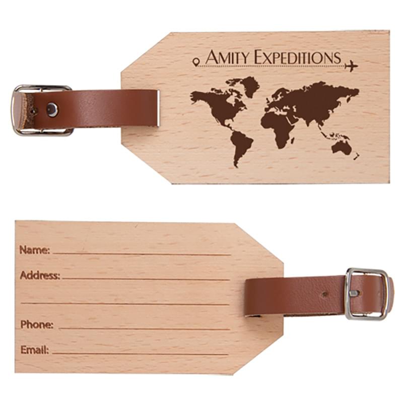 Wood Luggage Tag