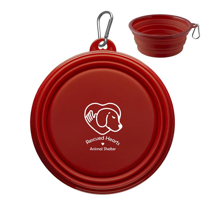 Large Collapsible Silicone Pet Bowl