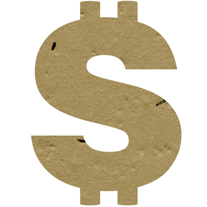 Dollar Sign Seed Shape Bookmark