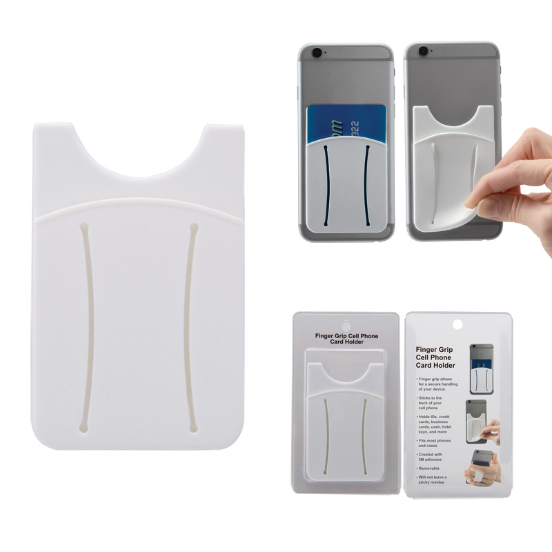Finger Grip Cell Phone Card Holder w/Packaging