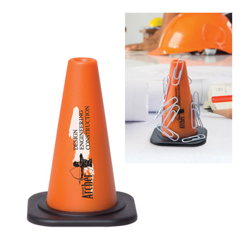 Magnetic Safety Cone Paper Clip Holder